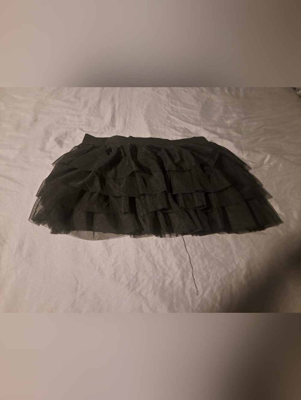 Black Tiered Tulle Mini Skirt - Women's